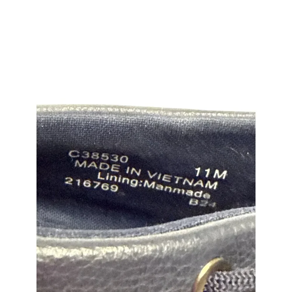 Cole Haan Nantucket Boat Moc Shoes Men's Navy Blue Leather Fixed Lace Size 11